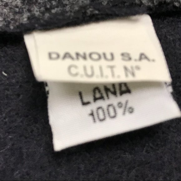 PHIL GREEN blazer black herringbone double faced wool fray edge M 40 - Picture 8 of 8